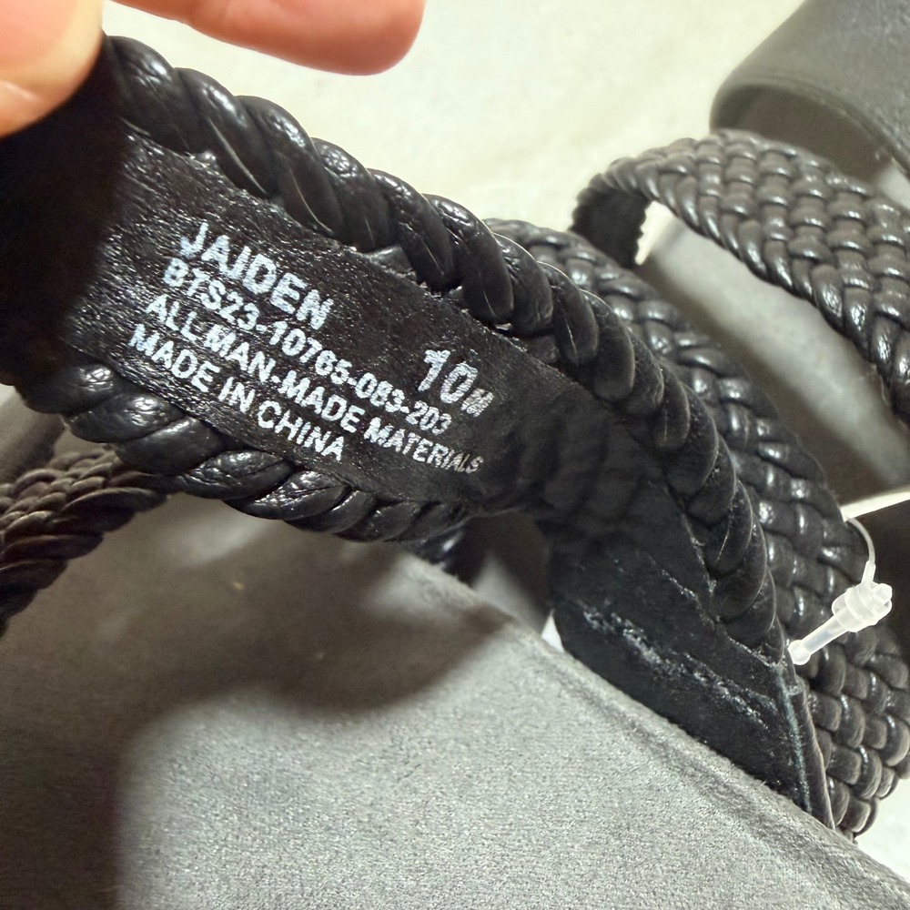 Baretraps Jaiden Black Woven Thong Sandals Womens 10M NEW - Picture 7 of 8